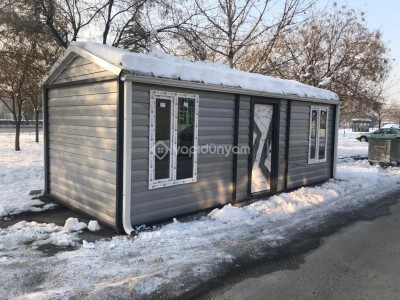 ÇATILI KONTEYNER  EV 2 ODALI WC DUŞ LAVABO MUTFAK DOLABI  DUVARLAR SİDİNG DESENLİ SANDVİÇ PANEL
