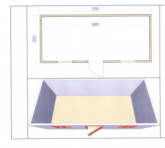 ÇATI DAHİL TAMAMEN SANDEVİÇ PANEL 3X7 TEK ODA KONTEYNERLER