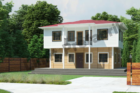 Kampanyalı Dubleks Prefabrik Villa | Dubleks Prefabrik Villa 167m2  3+1