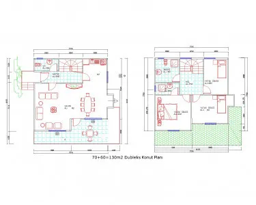 ÖZEL TASARIM ARAYANLARA 130 m² 3+1 İSKANDİNAV TİPİ DUBLEKS
