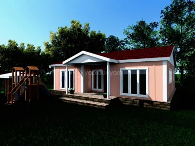 82m² 3+1 ÇİFT CUMBALI AMERİKAN TARZ ŞIK KONFORLU PREFABRİK