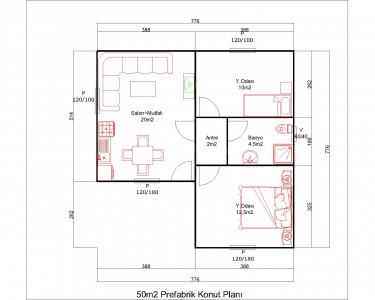 EKONOMİK, ŞIK , KALİTELİ, KONFORLU (2+1) 2 Haftada Teslim