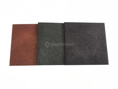 Dış  Mekan Karo Kauçuk Zemin Kaplama 40x40 Bordo Siyah Yeşil Renkler