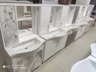 80 LİK SIFIR  MDF  BANYO DOLABI + LAVABO  1.200 TL