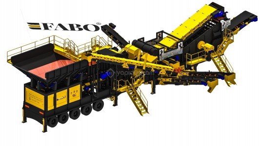 FABO PRO-150 WOBBLER BESLEYİCİLİ MOBİL TAŞ KIRMA VE ELEME TESİSİ