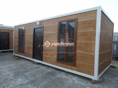 21 m² 1+1 DIŞ AHŞAP DESENLİ BETOPAN, İÇ PVC LAMBİRİ KONUT
