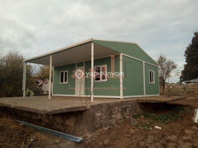 42 m² 2+1 ÇATI+VERANDALI DIŞ BETOPAN, İÇ PVC KONUT