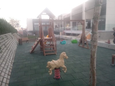 TEK KULELİ DÜZ KAYDIRAKLI DAĞCI TIRMANMALI AHŞAP ÇOCUK OYUN PARKI