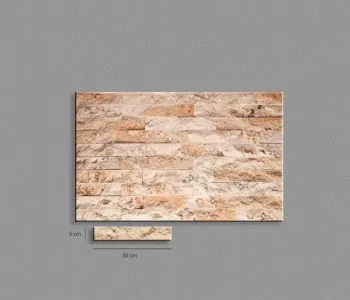30cm x 5cm Doğal Patlatma Taş Mermer ve Traverten