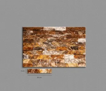 30cm x 5cm Doğal Patlatma Taş Mermer ve Traverten