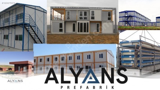 ALYANS'DA ŞANTİYE OFİS, YATAKHANE, WC-DUŞ KONTEYNERLERİ GÜVENLİK KABİNLERİ METROPOL KONTYNERLAR PREFABRİK EVLER HEMEN ARAYIN 444 2 684
