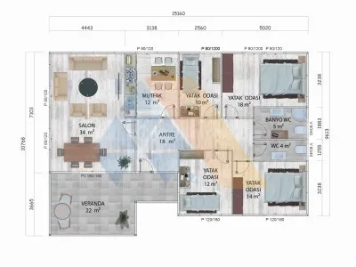 149 m² TEK KATLI KONUT