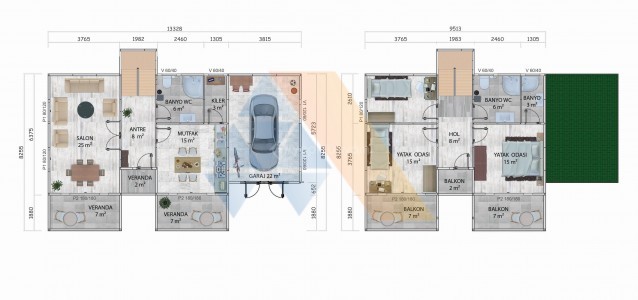 177 m² İKİ KATLI KONUT