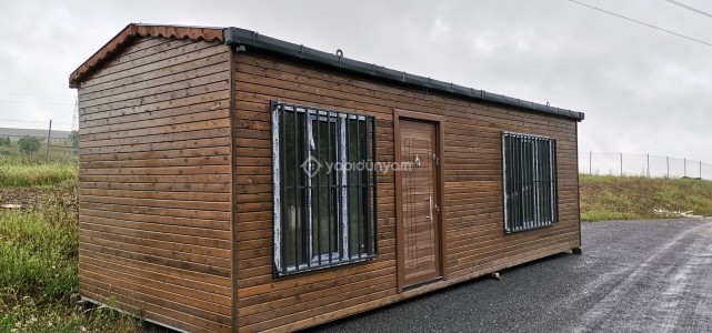 DOĞA KOŞULLARINA UYGUN 21 M2 İKİ ODA WC DUŞ MUTFK AHŞAP KAPLAMA KONUT KONTEYNER