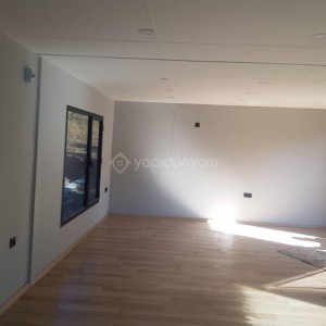 48 M2 2+1 WC DUŞ MUTFAKLI ÖZEL ÜRETİM AHŞAP KAPLAMA KONUT KONTEYNER