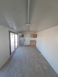 3X7 antrsit gri camlı ofis konteyneri