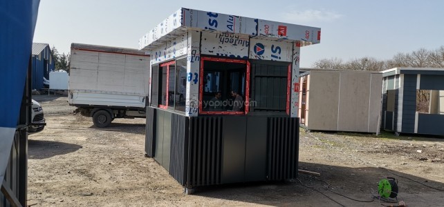 250x300 7.5 m2 ÖZEL ÜRETİM KAMPOZİT KAPLAMA GÜVENLİK KULUBESİ