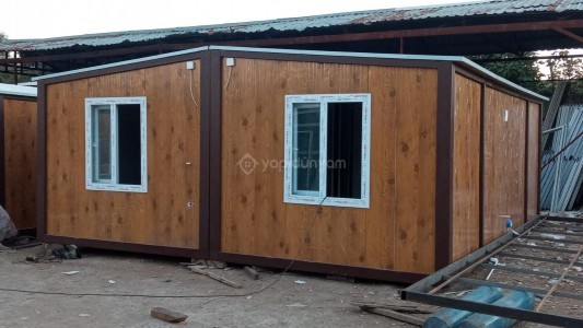 42 m2 SANDVİÇ PANEL BEŞİK ÇATI 2+1 KONUT KONTEYNER