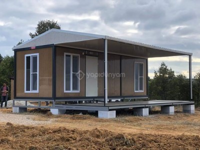 21 m2 ÇATILI VERANDALI BAĞ BAHÇE KONUT KONTEYNERİ