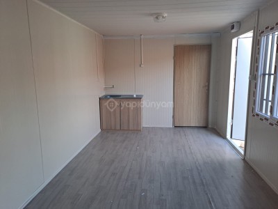 21 M2 SANDVİÇ PANEL POLİÜRETAN KÖPÜK  İKİ ODA WC DUŞ MUTFAK KONUT KONTEYNER