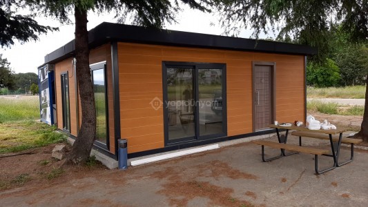 42m2 AHŞAP ÜÇ ODA WC DUŞ -MUTFAK -KARTA 7 TAKSİT -1 GÜNDE MONTAJ