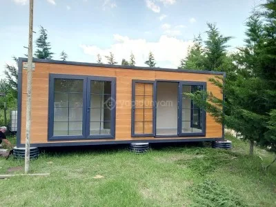 42m2 AHŞAP ÜÇ ODA WC DUŞ -MUTFAK -KARTA 7 TAKSİT -1 GÜNDE MONTAJ