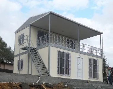 84m² İKİ KATLI BAHÇE EVİ - 36 AY TAKSİT - 1 GÜNDE HIZLI MONTAJ
