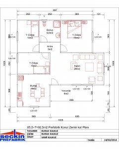 ZOR BEGENENLERE GÖRE, ŞIK ,GENİŞ,KULLANIŞLI 3+1 PREFABRİK