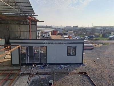 24 m2 İKİ ODA WC DUŞ MUTFAK ÖZEL ÜRETİM BETOPANLI KONUT KONTEYNER