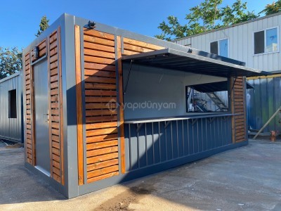 300x700 21 m2 ÖZEL ÜRETİM CAFE KONTEYNER