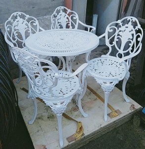 Alüminyum döküm masa sandalye sehpa