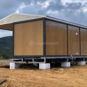 21 M2 SANDVİÇ PANEL ÇATILI VERANDALI BAĞ BAHÇE KONUT KONTEYNERİ