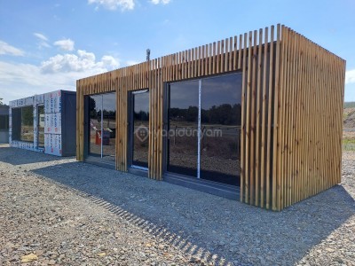 21 M2 AHŞAP PERGOLE KAPLAMA ÖZEL ÜRETİM OFİS KONTEYNERİ