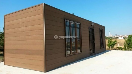 42 M2 BİRLEŞİMLİ ÇATILI VERANDALI İÇ DIŞ BETOPAN KAPLAMA KONUT KONTEYNER