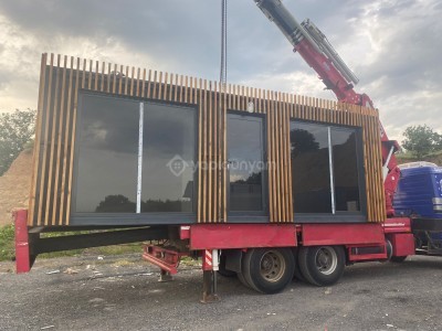 COK SIK OZEL TASARIM AHŞAP PERGOLE KAPALAMA  SATIS OFIS KONTEYNER