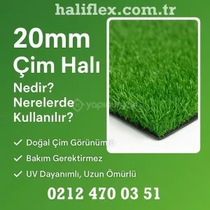 ÇİM HALI YAPAY ÇİM SUNİ ÇİM 20 MM DOĞAL GÖRÜNÜMLÜ ÇİM BAHÇE BALKON TERAS